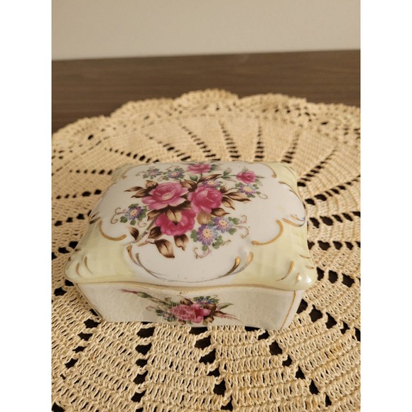 Chase Japan Vintage rose Trinket Box - Picture 1 of 7